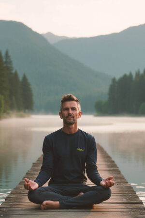 Wolfgang meditates by a lake