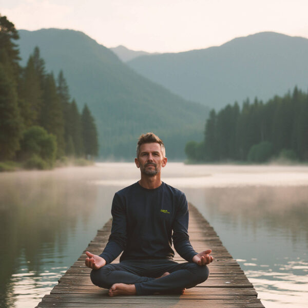 Wolfgang meditates by a lake